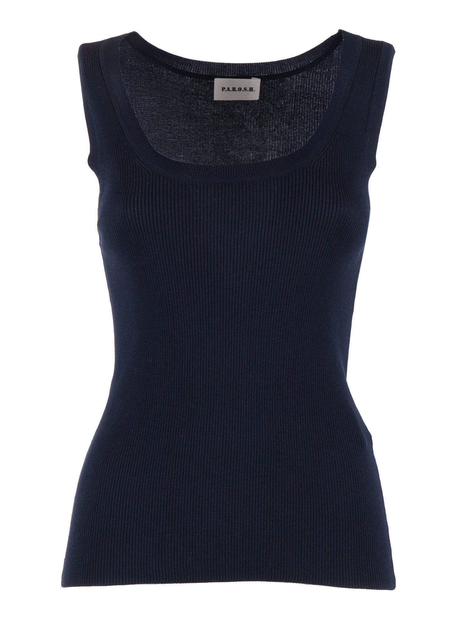 TANK TOP Blue Cotton Polyamide