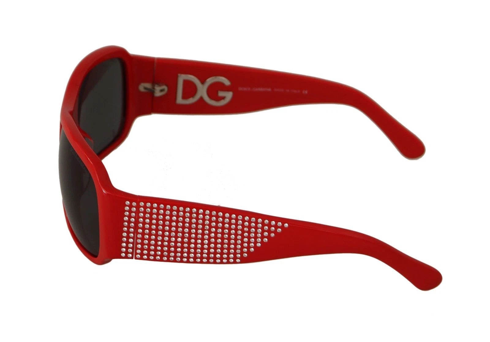 Dg4027 Red Crystal Black Lens Shades Sunglasses Polycarbonate