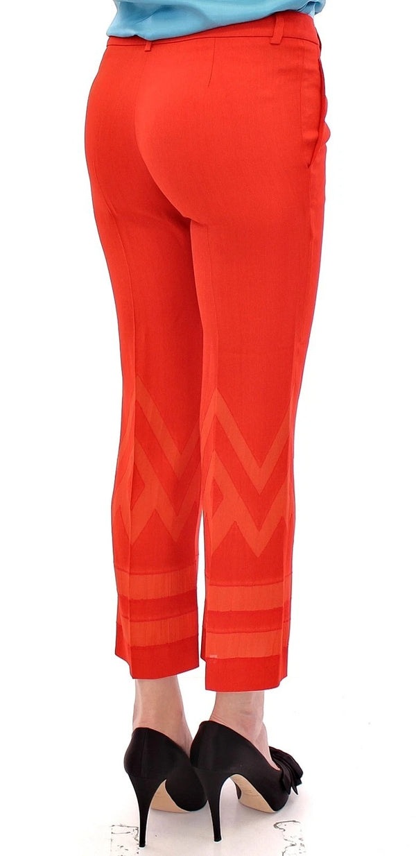 Versace Collection 72% Rayon trousers in red
