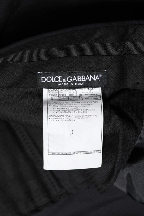 Dolce & Gabbana 97% Virgin Wool trousers in black