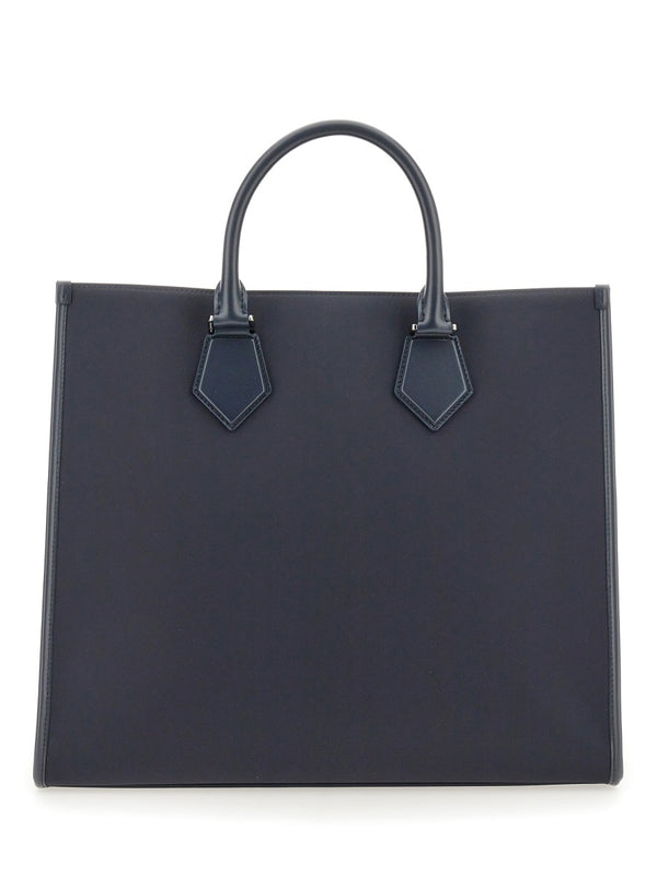 Large Shopping Bag Blue Polyamide Handbags