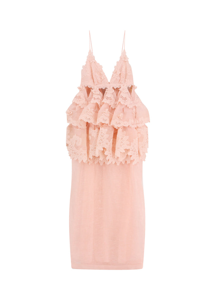 Zimmermann Dresses Pink Lino Seta