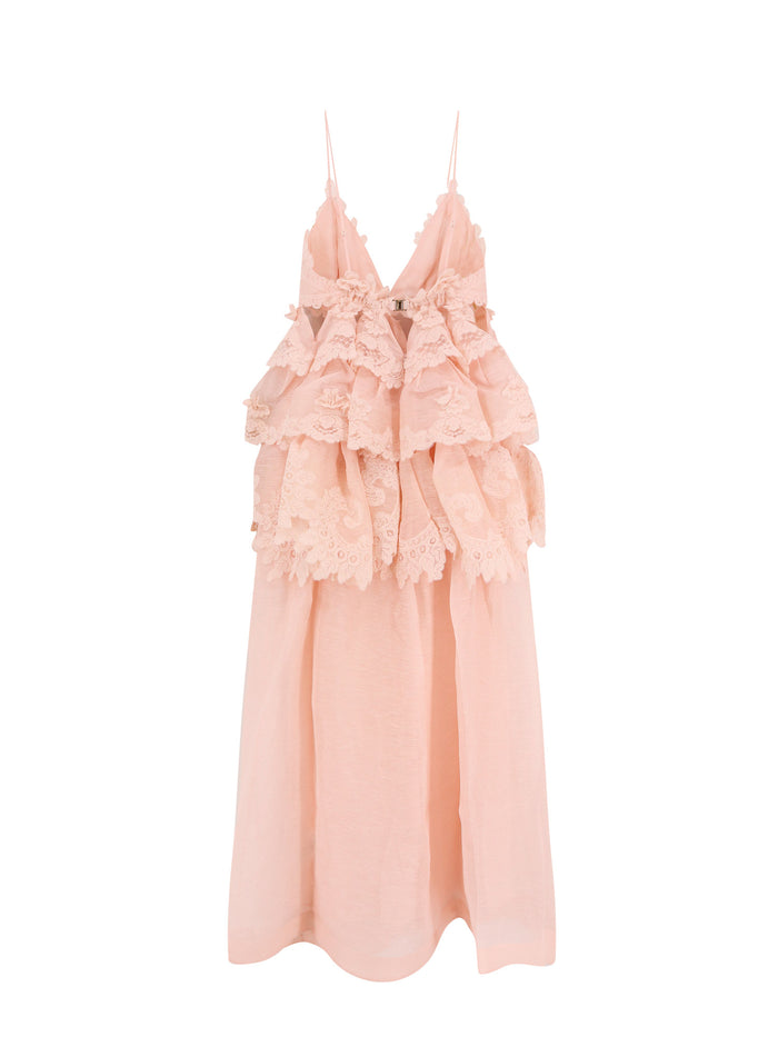 Zimmermann Dresses Pink Lino Seta