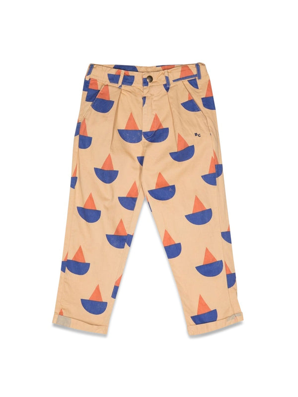 Chino Trousers Sailboat Print Multicolour Organic Cotton