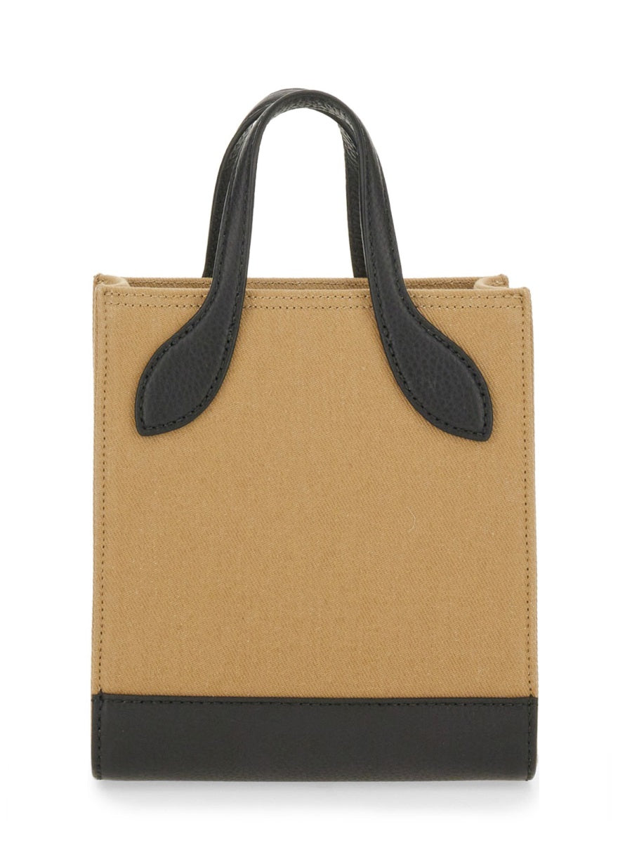 Logo Bag Beige Organic Cotton Handbags
