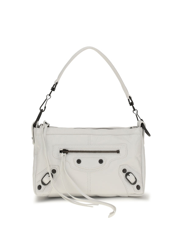 Balenciaga 100% Lamb Ovis Aries shoulder bag in white