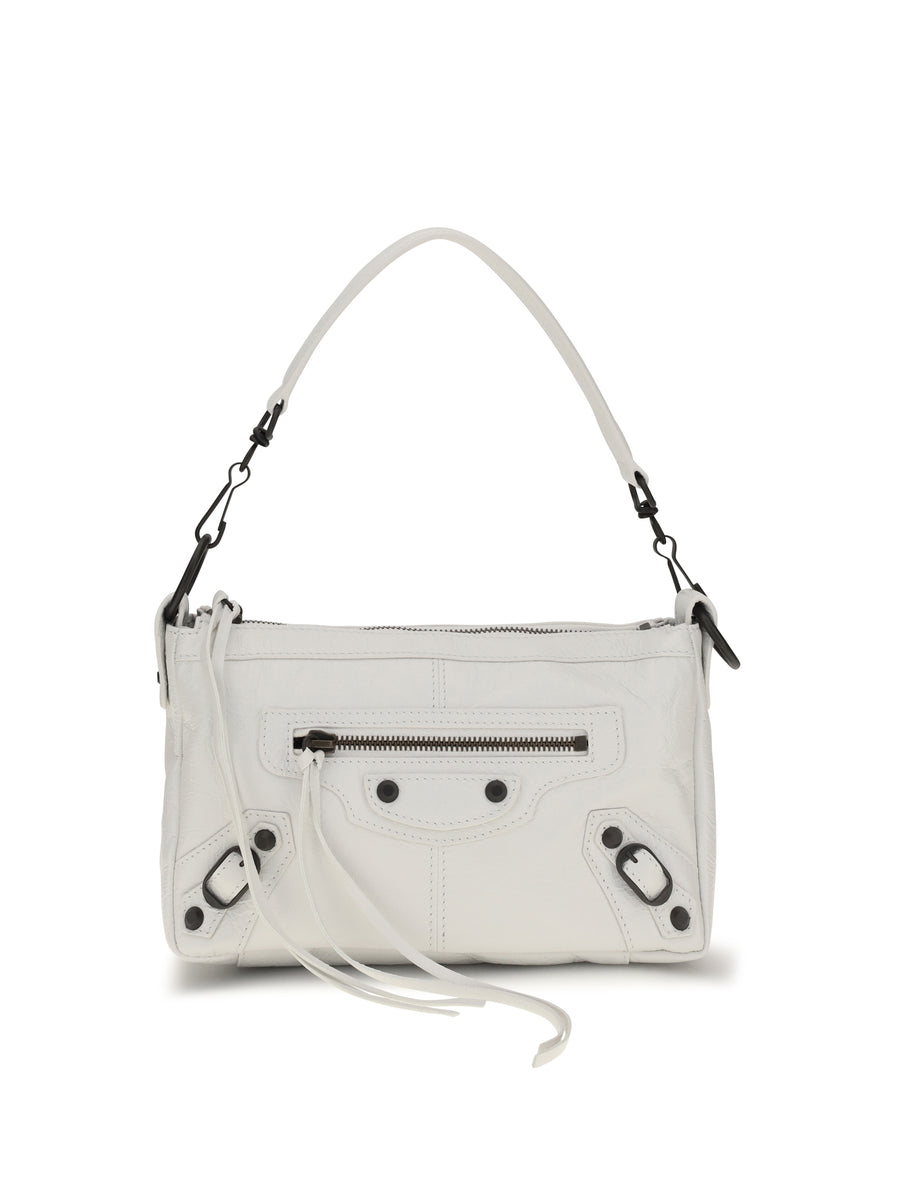 Balenciaga 100% Lamb Ovis Aries shoulder bag in white