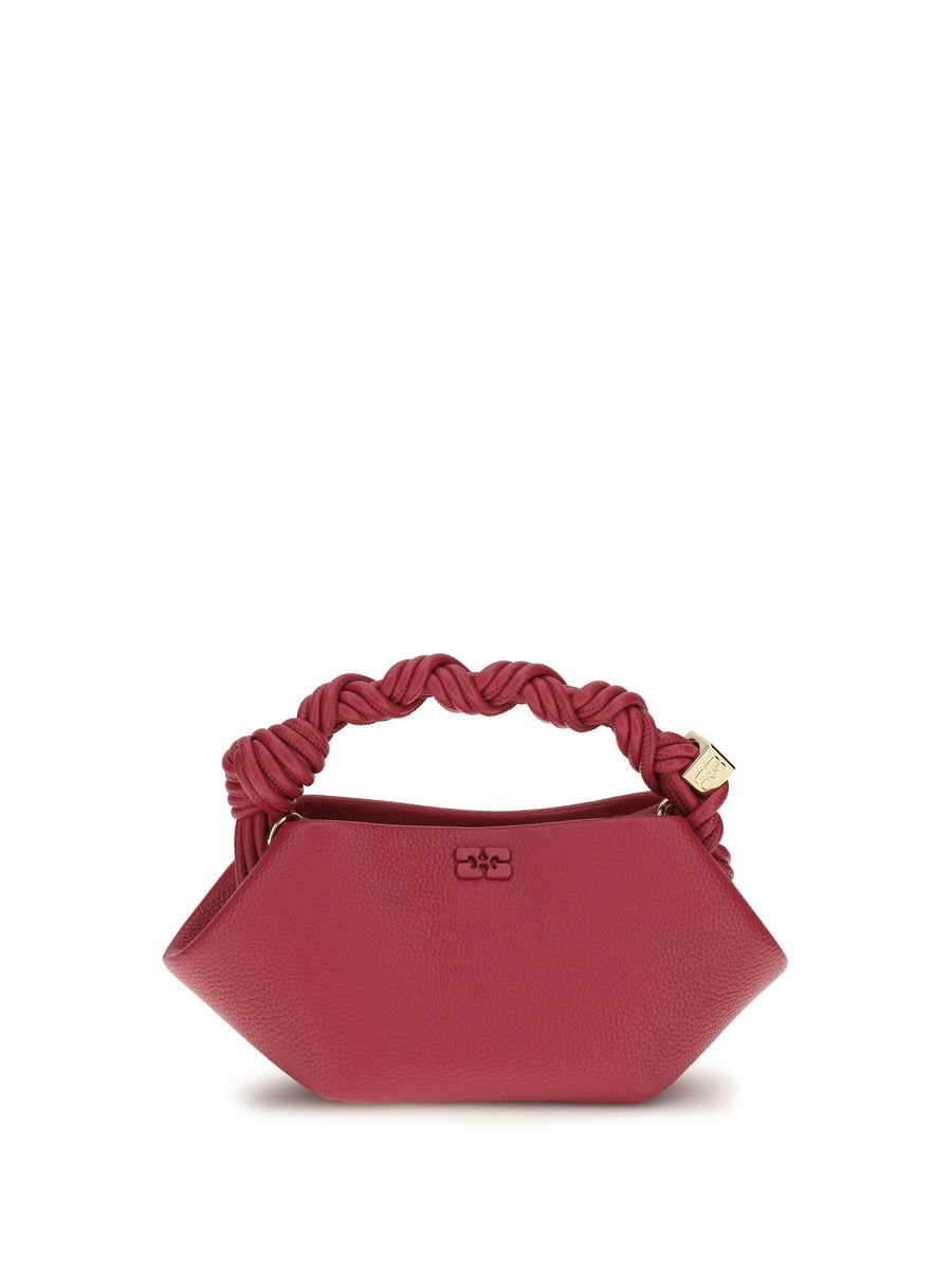 Ganni 52% Recycled Polyester; 48% Thermoplastic Polyurethane top handle bag in red