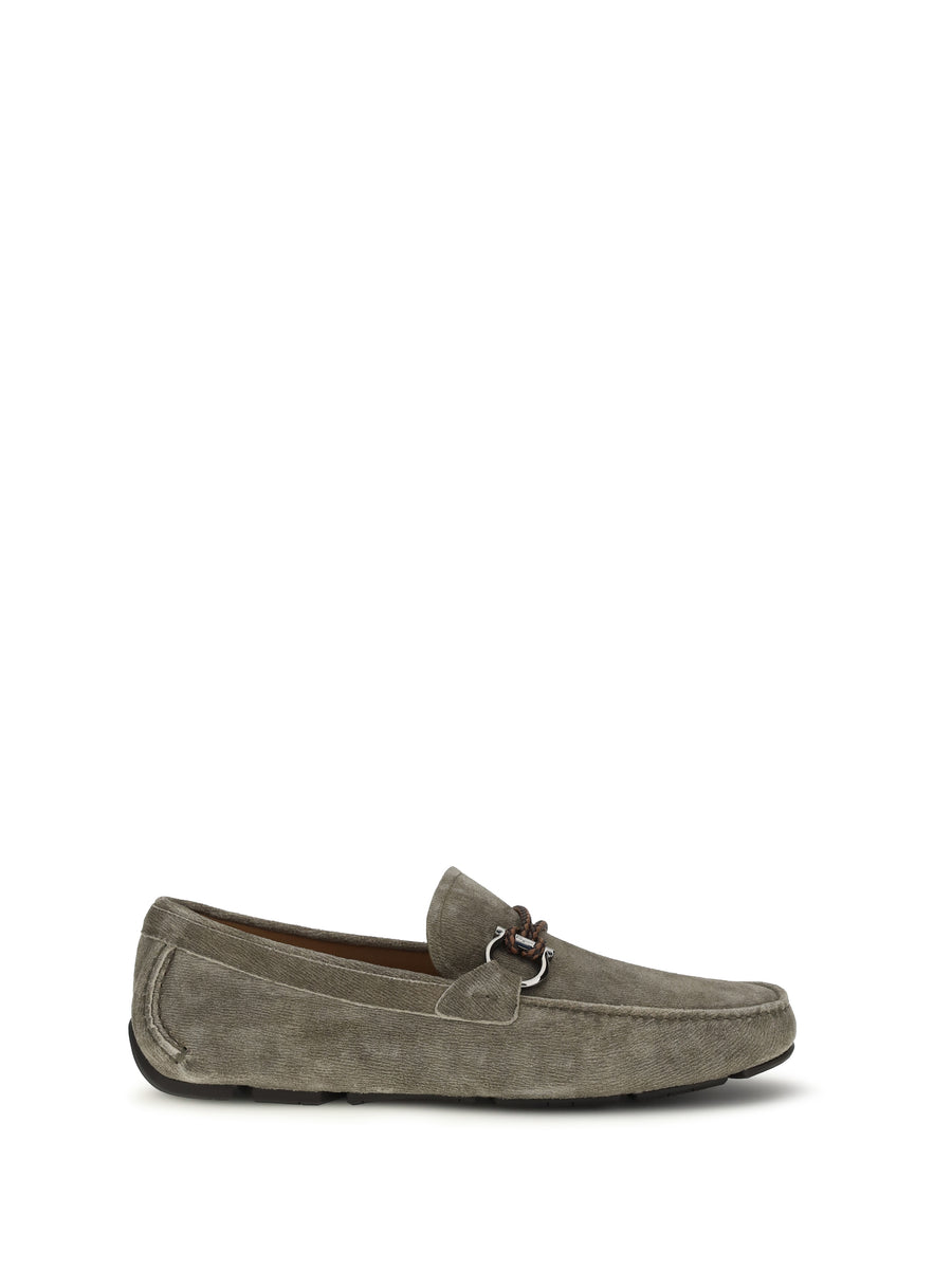 Ferragamo Upper: 100% calf leather; Sole: 100% rubber loafer in gray