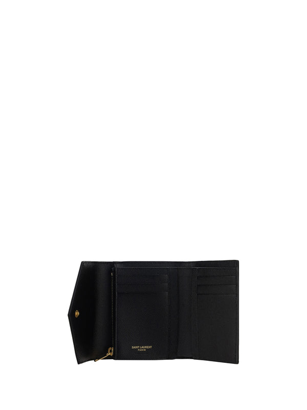 Cassandre Matelassé Leather Wallet Black Calf & Purses
