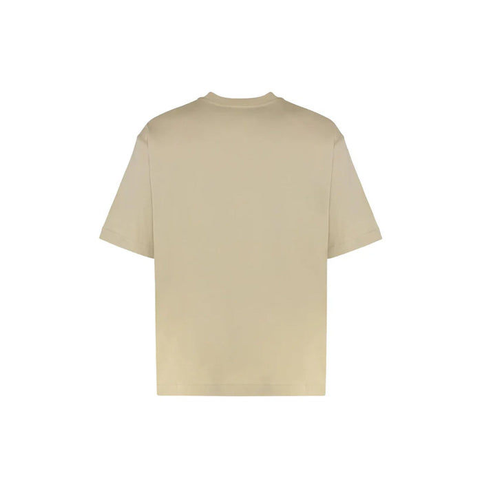 Off-White Logo T-Shirt Beige Cotton