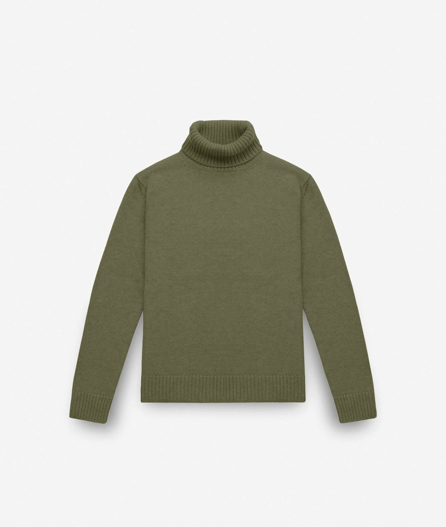 Turtleneck Cashmere Sweater Winnipeg Olive Knitwear