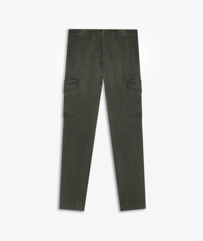 Wool Cargo Trousers Verbier Green No Pinces