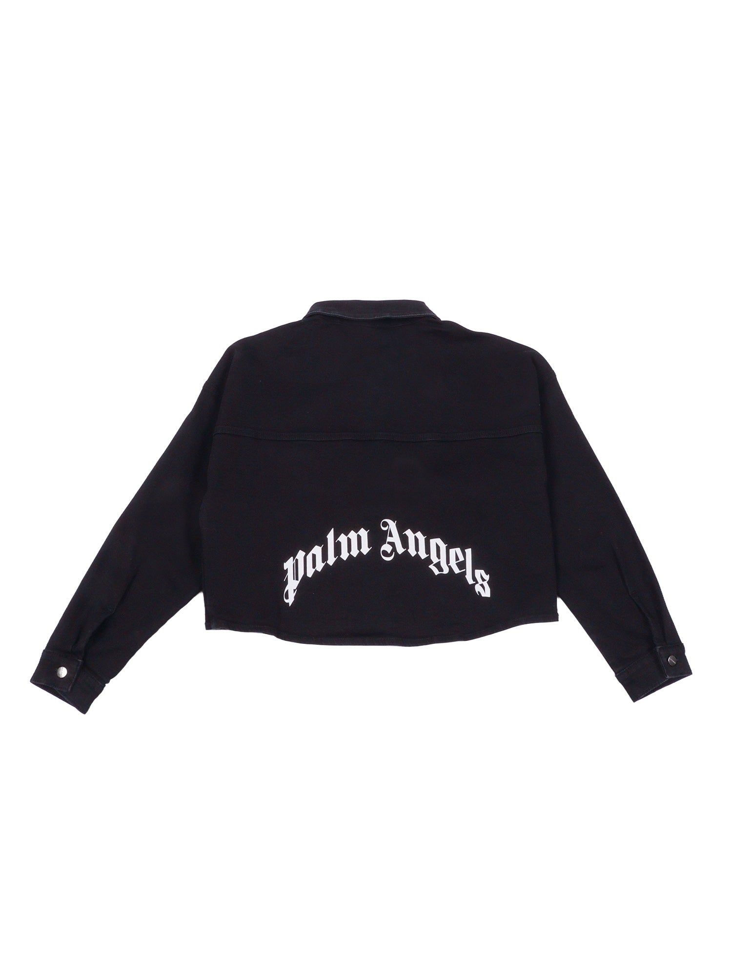 Overshirt Cropped L-S Girl Black Cotton Elastane Shirt