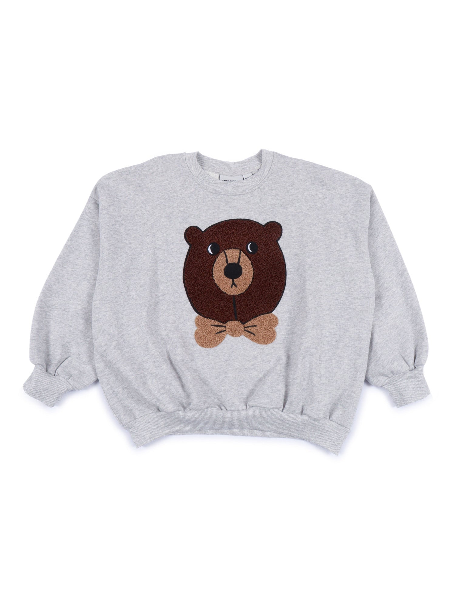 Bear Chenille Sweatshirt Grey Organic Cotton