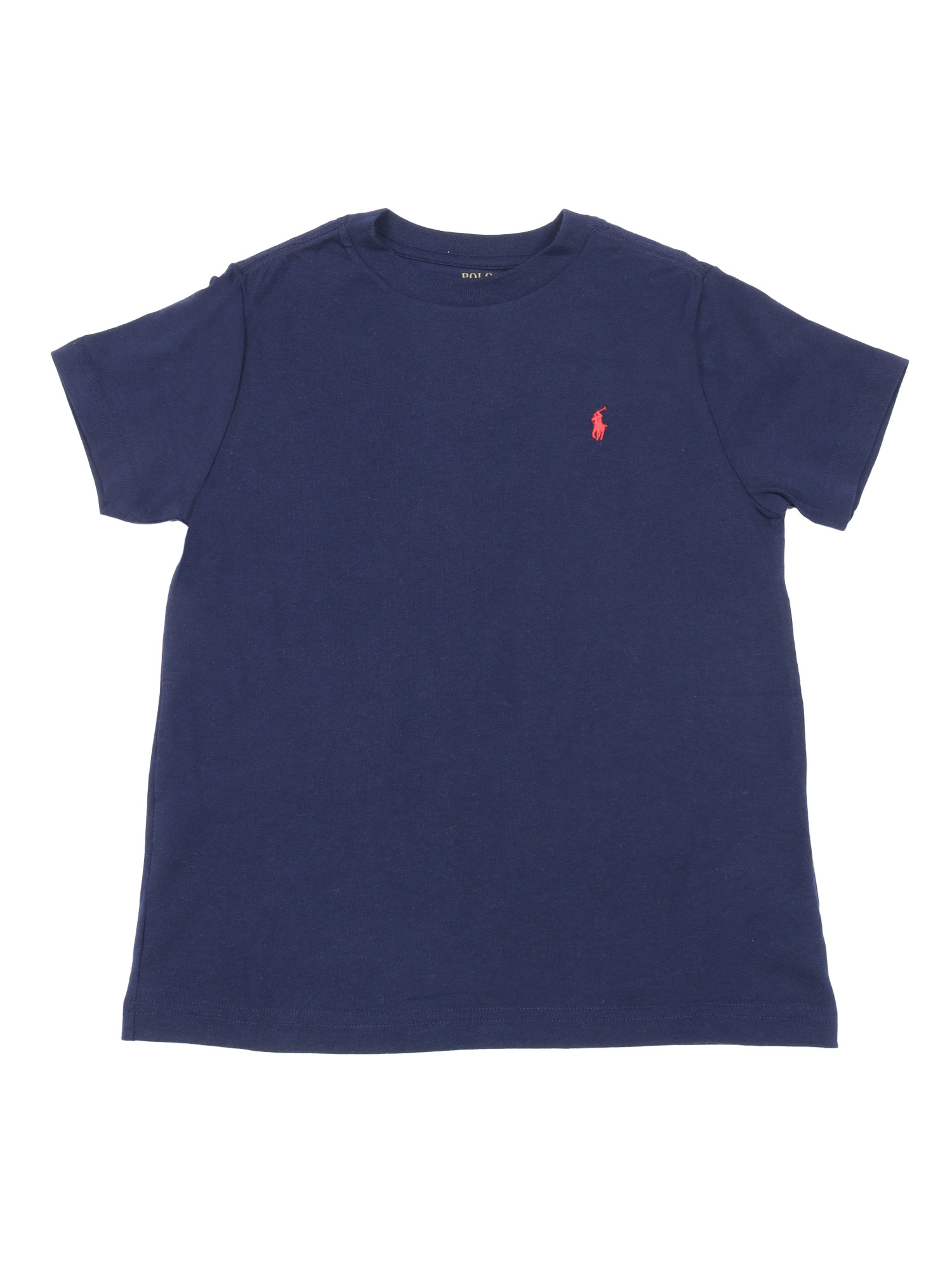 SS CN-TOPS-T-SHIRT Blue Cotton Short Sleeves T-shirt