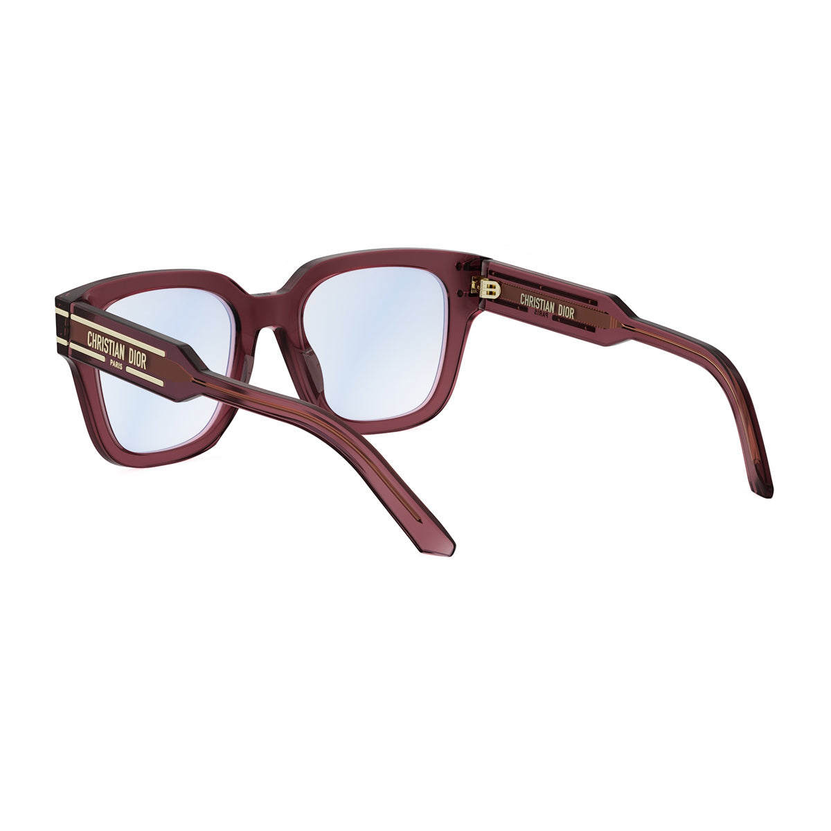 DiorSignatureO S5I 35BB Bordeaux Transparent Rosso Acetate Occhiali Da Vista