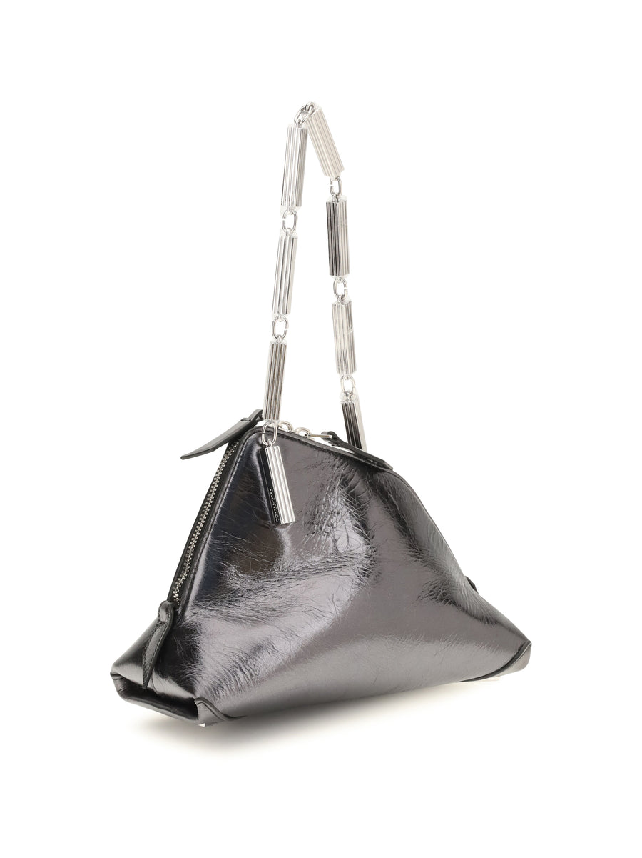 Handbag La Scala Calf Leather Grey Handbags