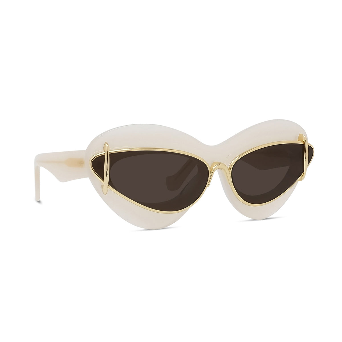 Loewe LW40139U Curvy 25E Avorio Bianco Acetate/metal Occhiali Da Sole