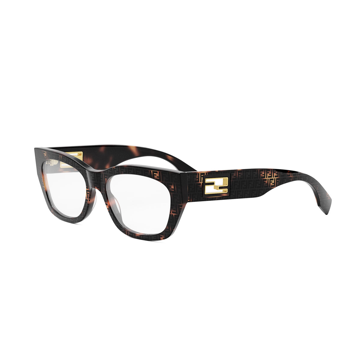 Fendi FE50082I Baguette 055 Havana Marrone Acetate Occhiali Da Vista
