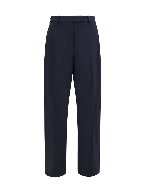 The Latest 53% Polyester; 43% Fleece Wool Ovis Aries; 4% Elastane trousers in navy