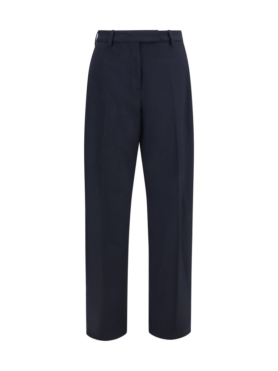 The Latest 53% Polyester; 43% Fleece Wool Ovis Aries; 4% Elastane trousers in navy
