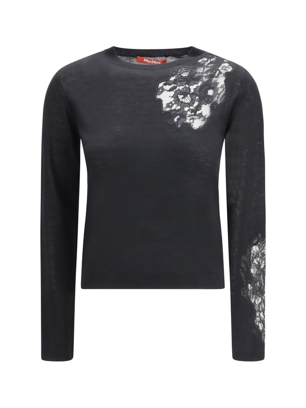 Max Mara Studio 55% Silk sweater in black