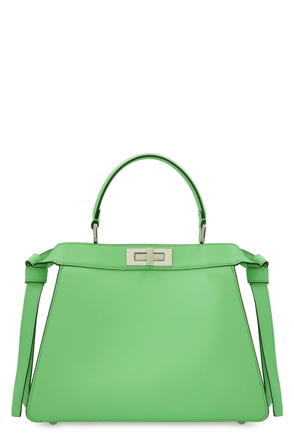 Peekaboo Iseeu Leather Bag Green Calf Handbags