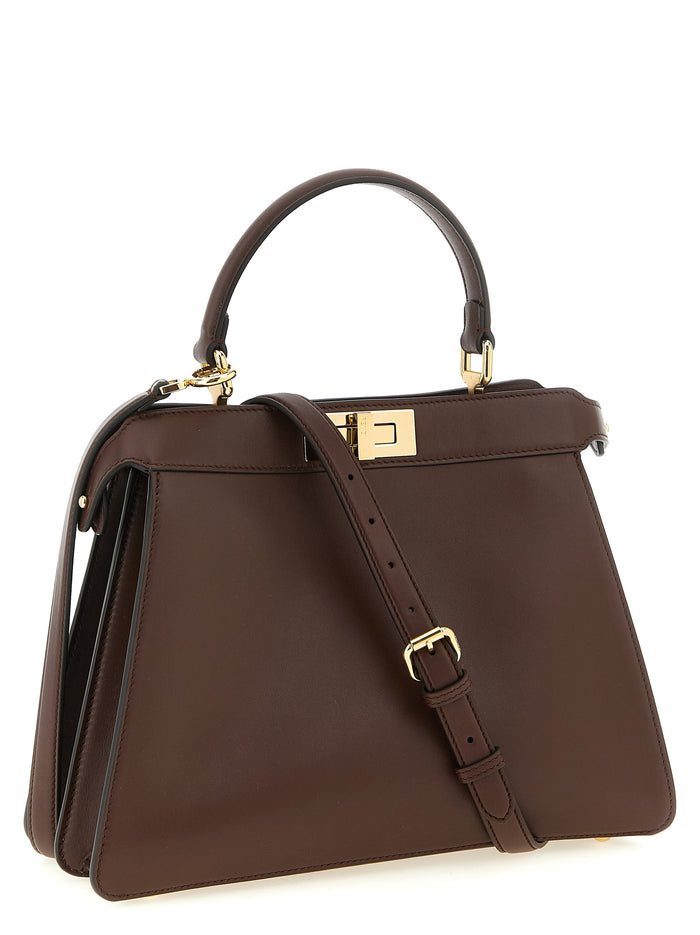 Peekaboo Iseeu Medium Handbag Brown Calfskin Leather (bos Taurus) Hand Bags