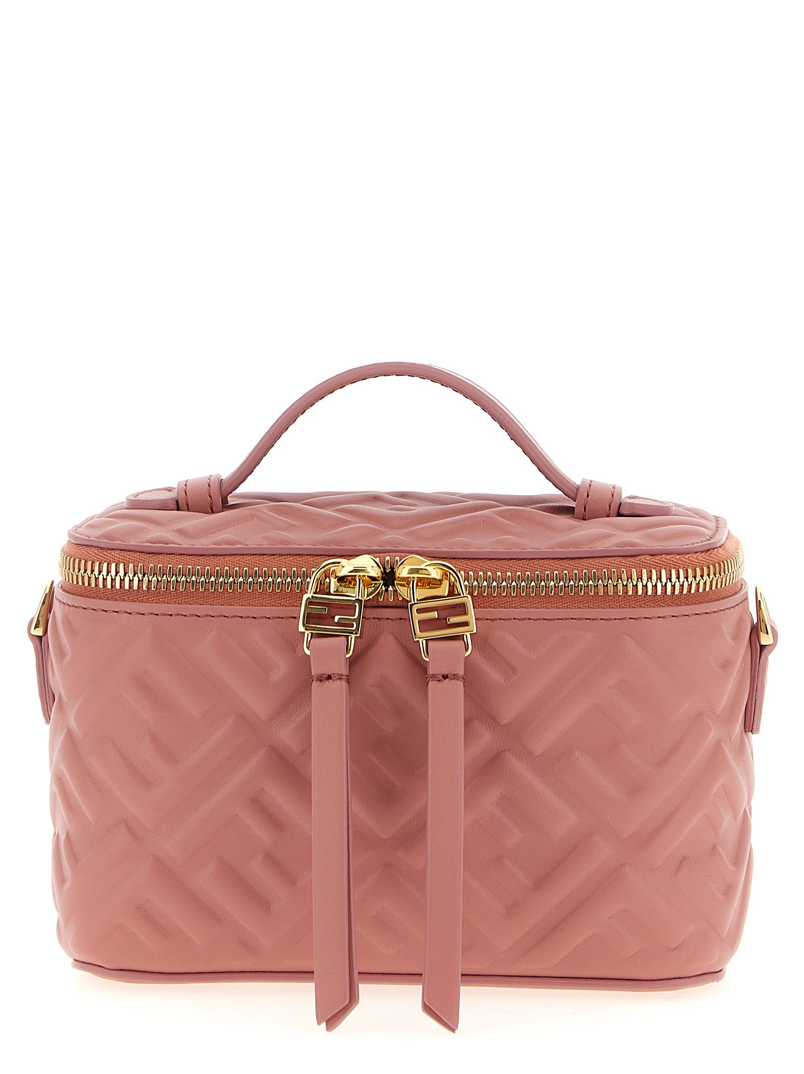 Fendi Vanity Handbag Pink Lamb Leather (ovis Aries) Hand Bags