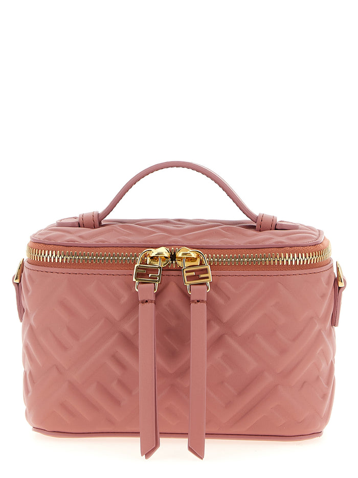 Fendi Vanity Handbag Pink Lamb Leather (ovis Aries) Hand Bags