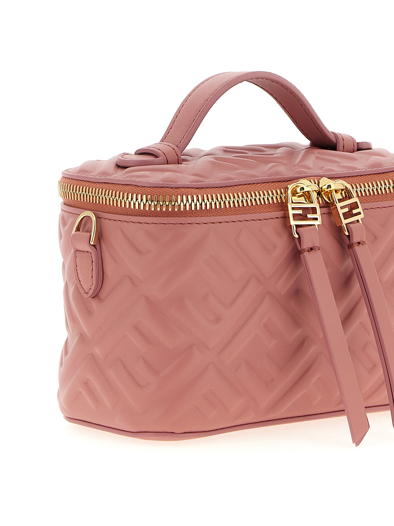 Fendi Vanity Handbag Pink Lamb Leather (ovis Aries) Hand Bags