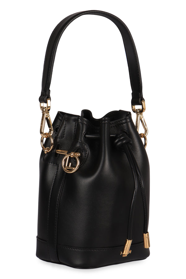 Minibag Mon Tresor Leather Black Calf Bucket Bags