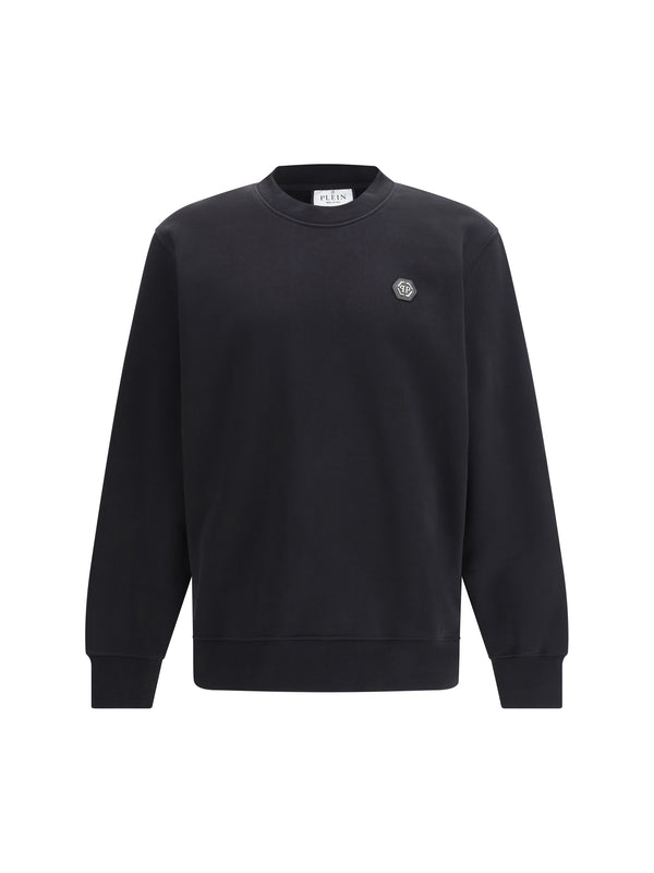 Philipp Plein 100% COTTON sweatshirt in black