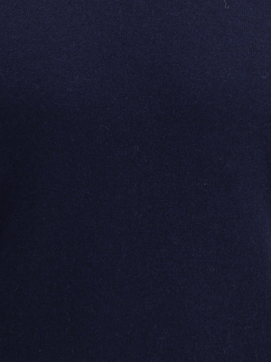 Monochrome Cashmere Crewneck Sweater Navy / Dark Gray (capra Hircus)