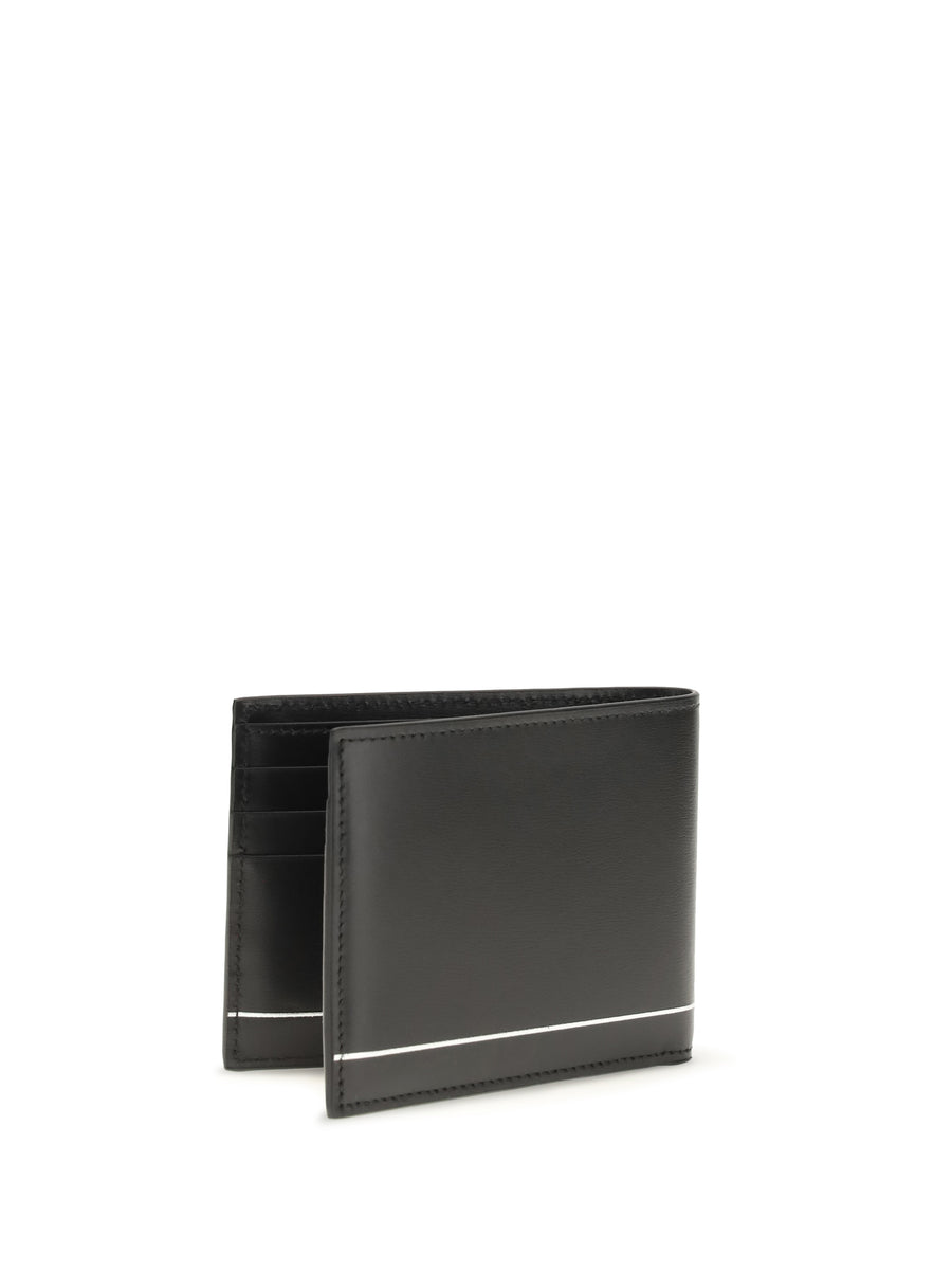 Bifold Wallet Black Calf Leather Umbrellas