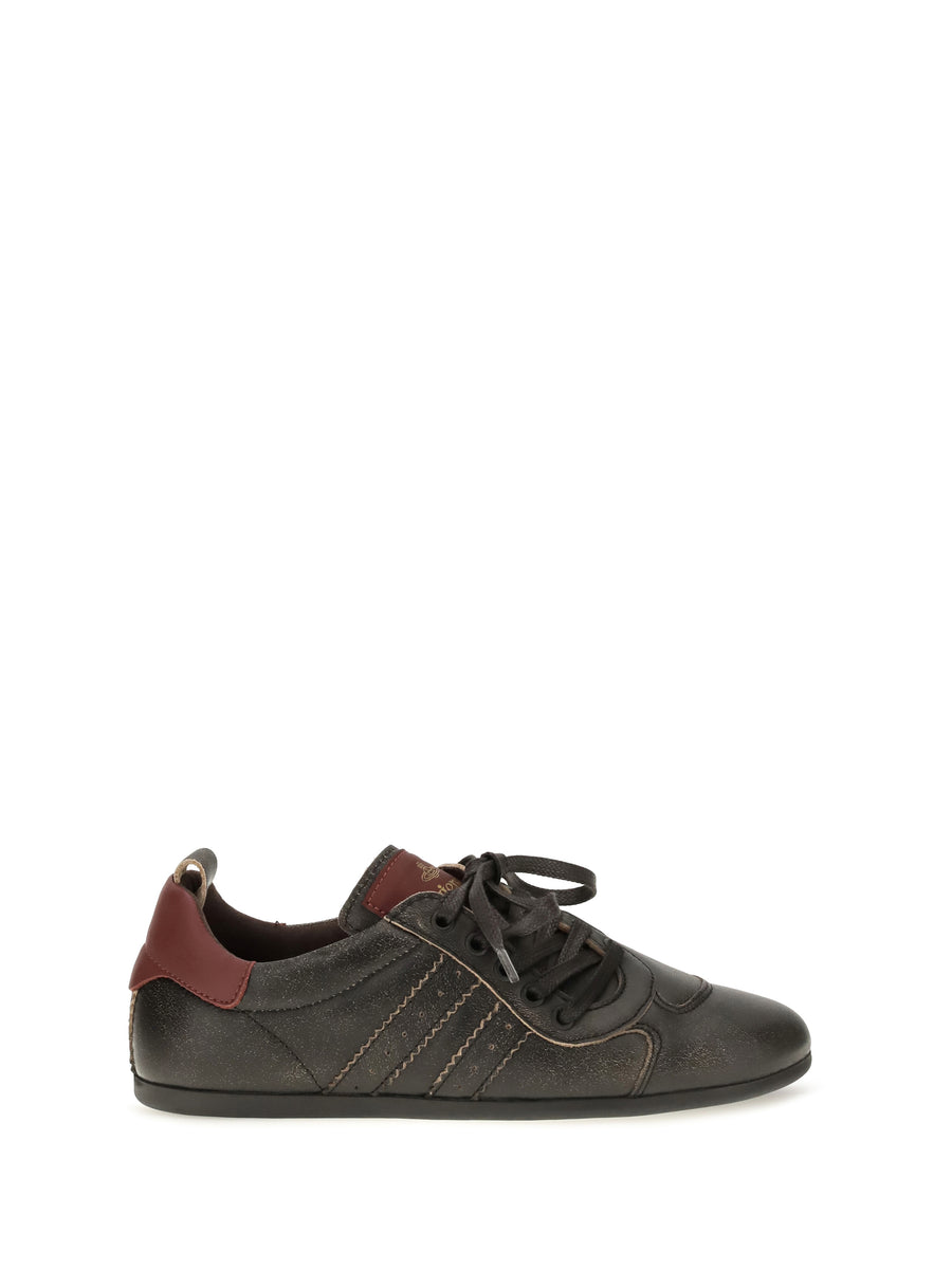 Drunken Leather Sneakers Off Black