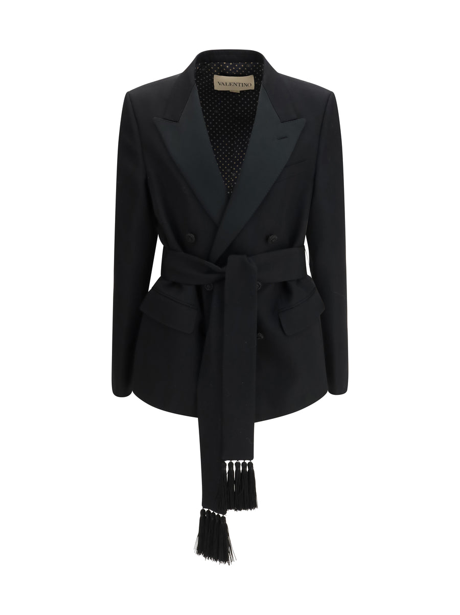 Valentino Outer: 100% fleece wool (Ovis Aries) blazer in black