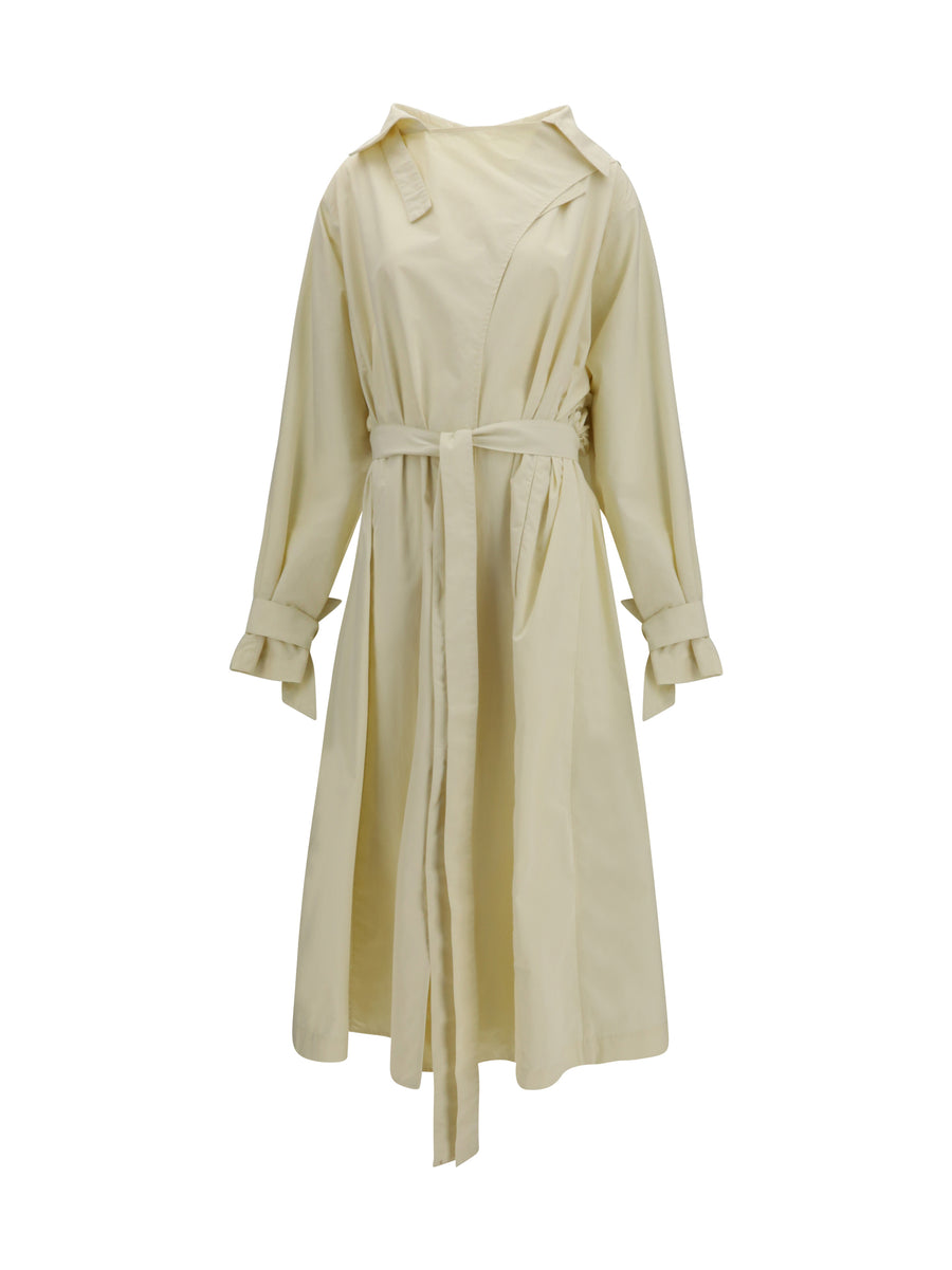 Francesco Murano 72% cotton trench coat in beige