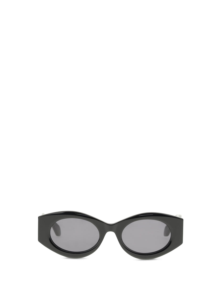 Sunglasses Oval Black-Grey Black/black/grey Acetate