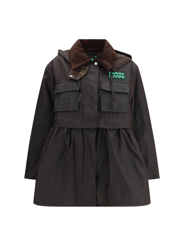 Barbour Outer: 100% Cotton; Inner: 35% Cotton jacket in black
