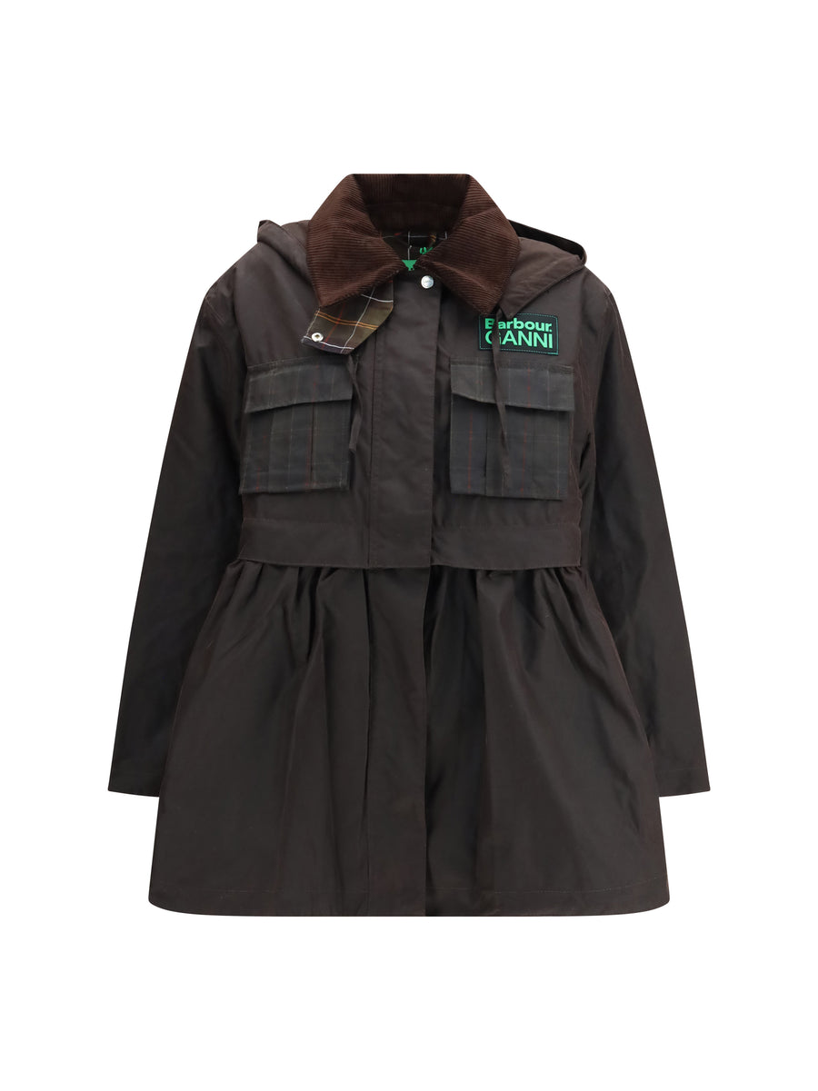 Barbour Outer: 100% Cotton; Inner: 35% Cotton jacket in black