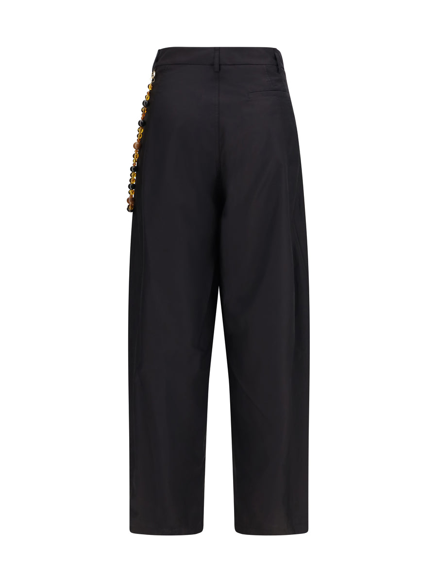 Pants Phebe Black Cotton Trousers