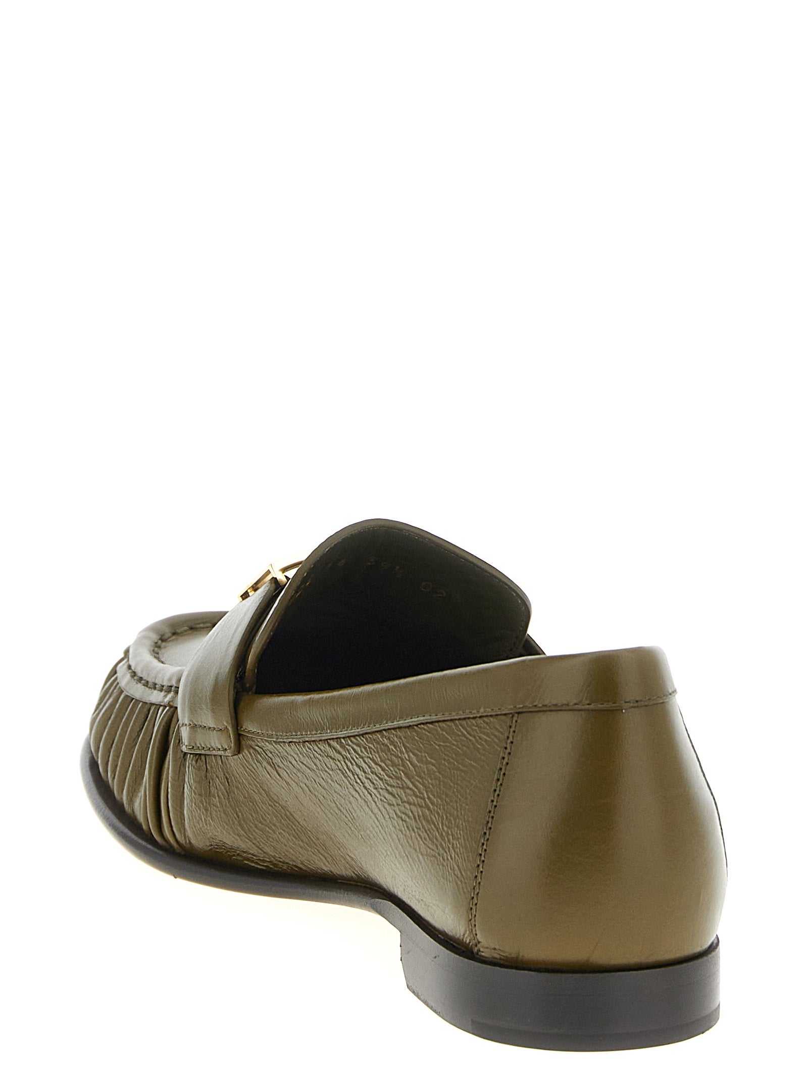Baguette loafers Green Lamb Leather (ovis Aries)