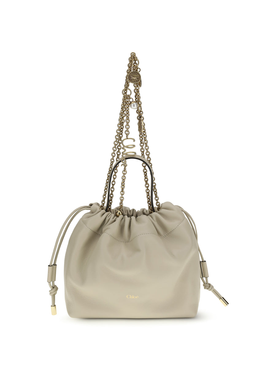Chloé 100% lamb nappa shoulder bag in beige