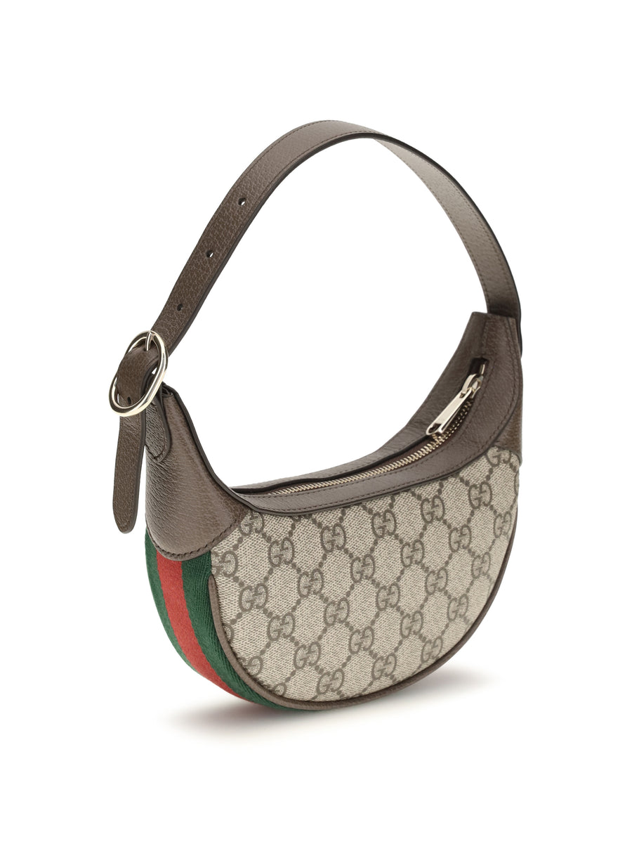 Shoulder Bag Small Ophidia Coated Gg Old Brown/black/steel/green Fabric Handbags
