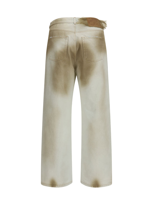 Jeans Distressed Filthy White Cotton