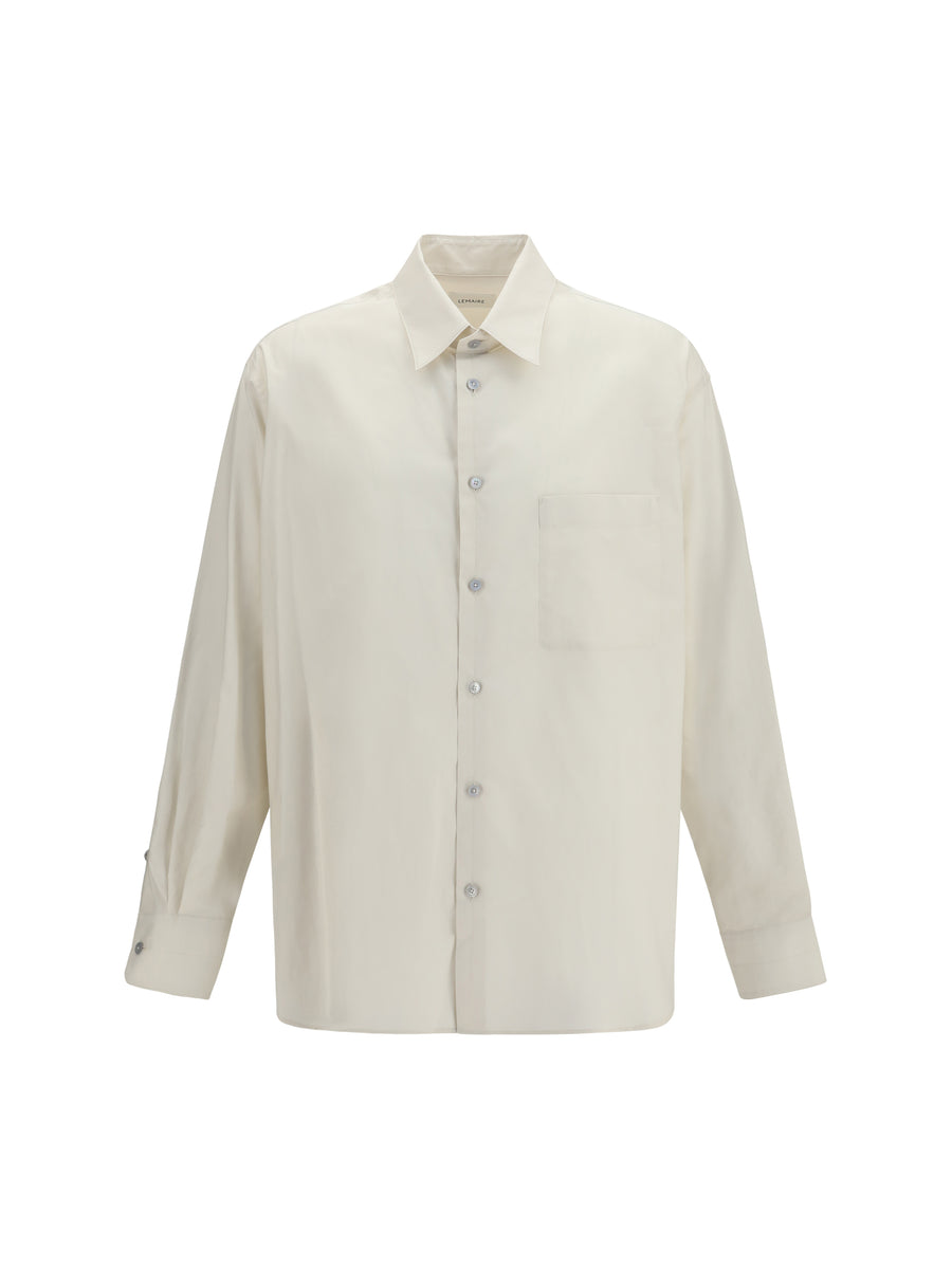 Lemaire 80% cotton; 20% silk shirt in white