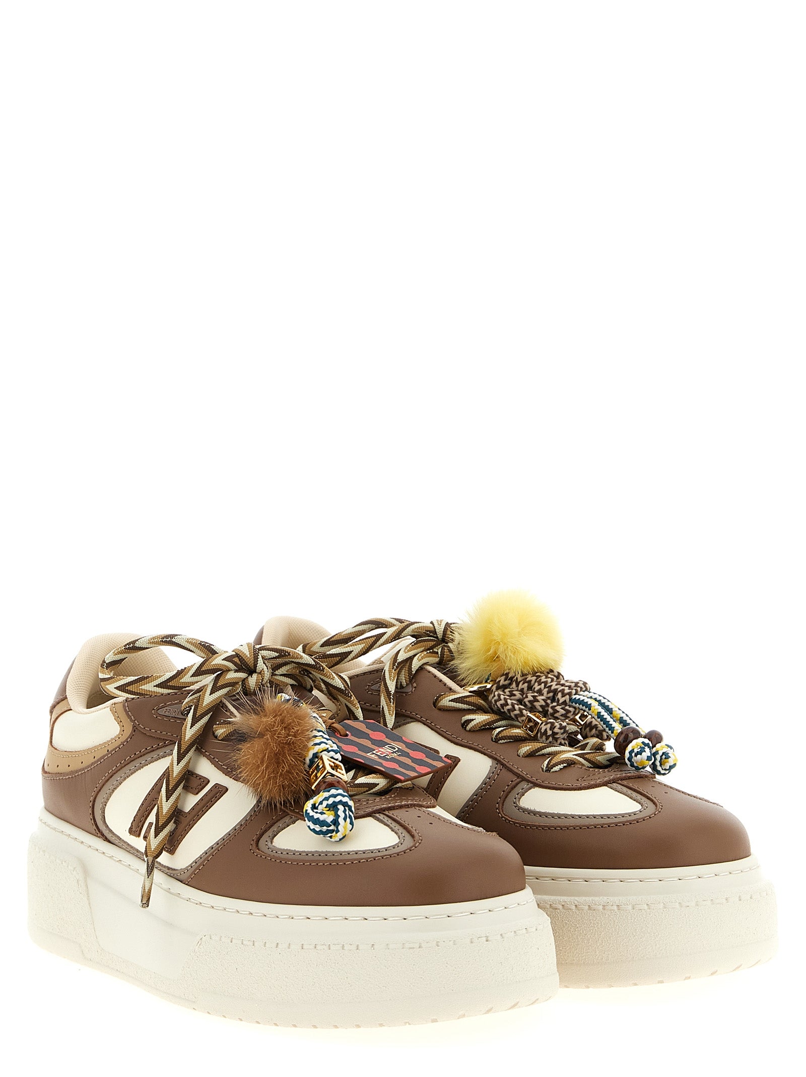 Fendi Match sneakers Multicolor Calfskin Leather (bos Taurus)