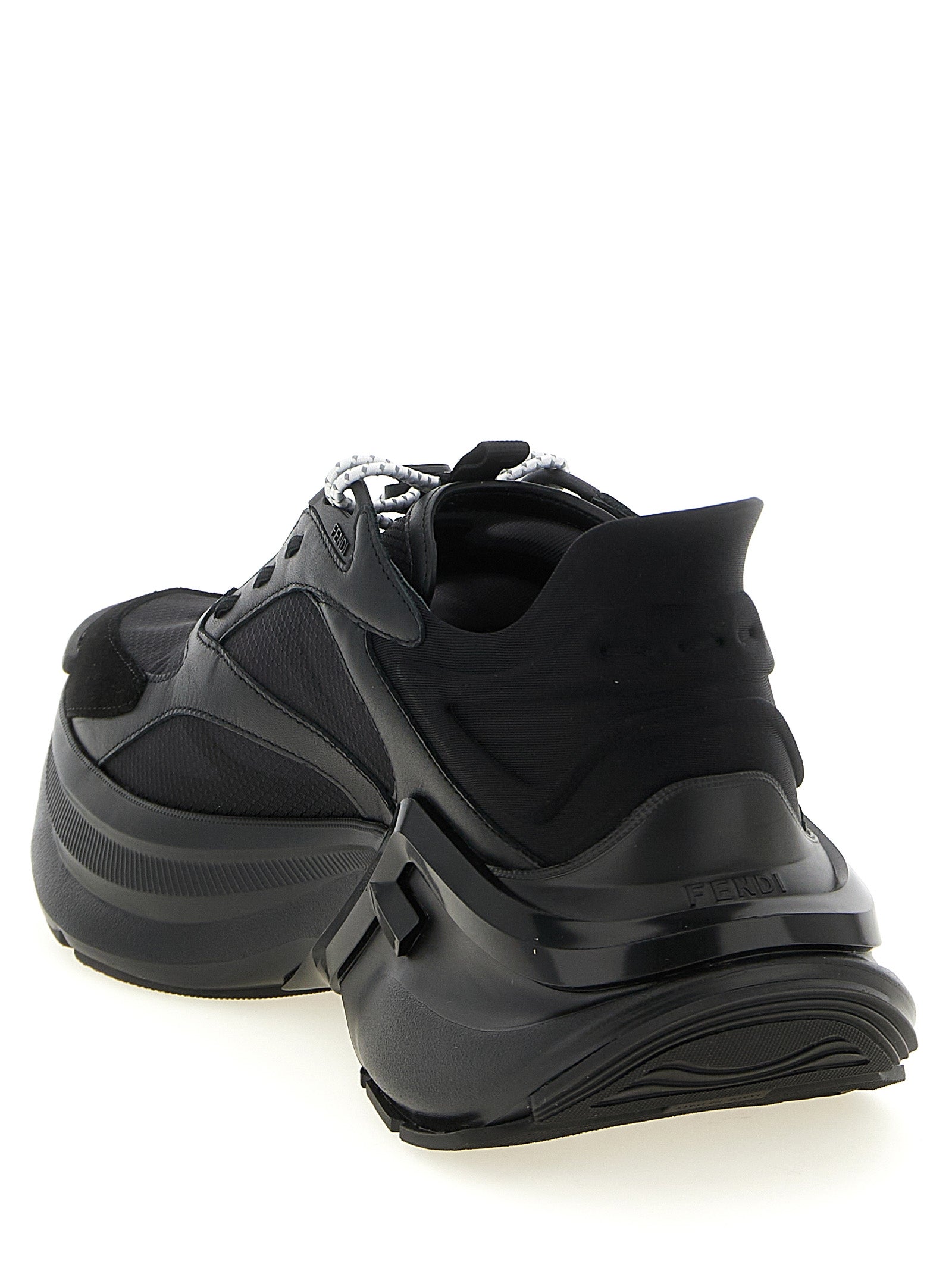 Fendi F-Light sneakers Black Calfskin Leather (bos Taurus)